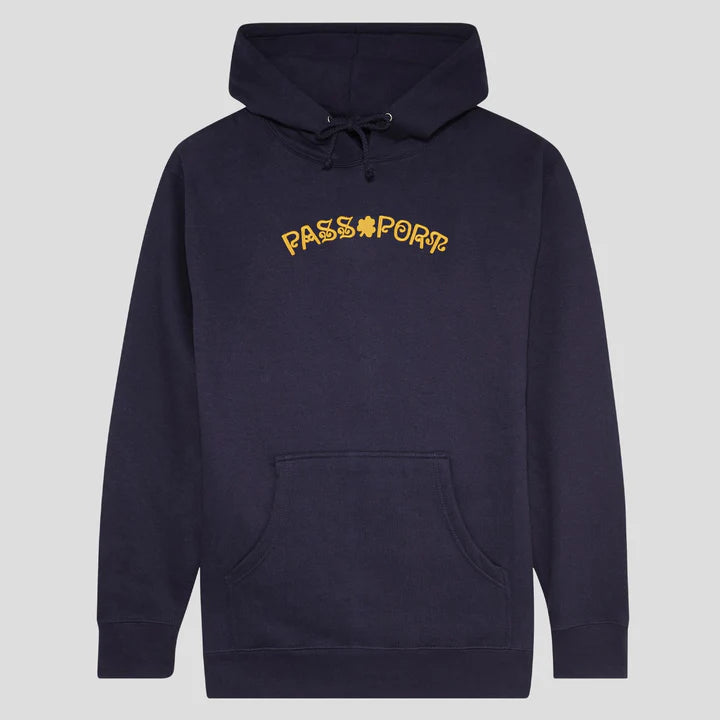 PASS~PORT ~ SHAM EMBROIDERY HOODIE * NAVY *