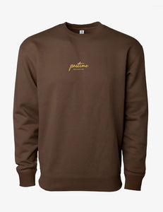 PASTIME EMBROIDERED CREWNECK ~ *BROWN*