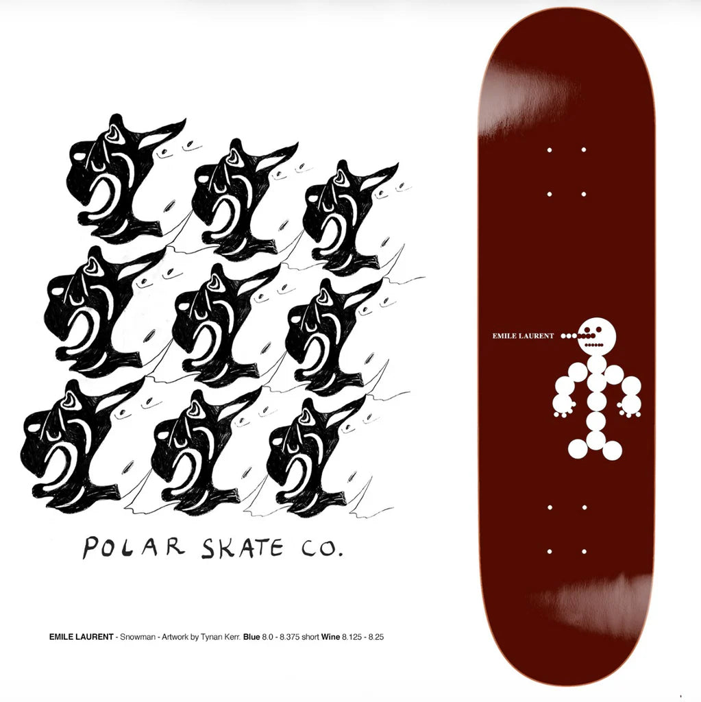 POLAR SKATE CO Emile Laurent - Snowman Wine - 8.25