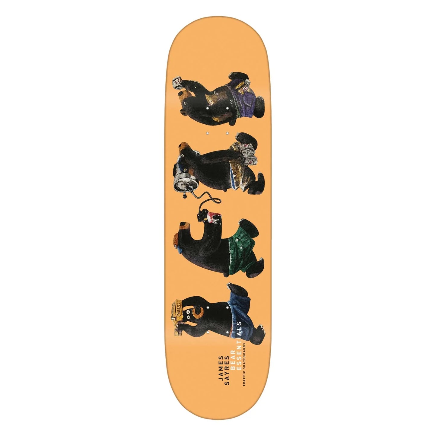 Traffic Skateboards James Sayres Bear Essentials Skateboard Deck 8.25"