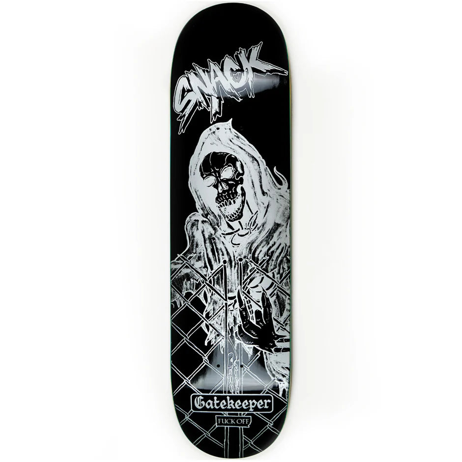 SNACK SKATEBOARDS ~GATEKEEP BLACK Deck 8.38