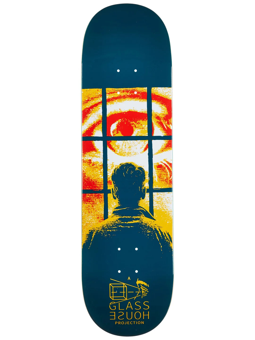 GLASS HOUSE EYE WITNESS DECK-8.75 BLUE/YEL