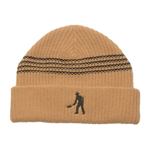 PASS~PORT - DIGGER STRIPE KNIT BEANIE - SAND/CHOCOLATE*