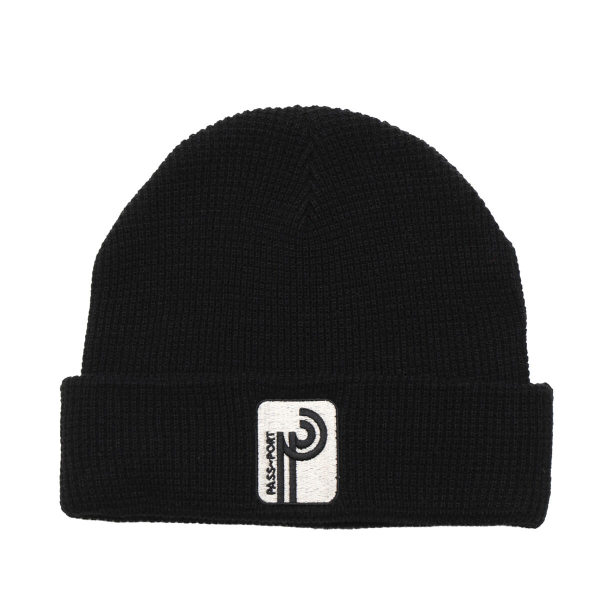 PASS~PORT - LONG CON WAFFLE KNIT BEANIE - BLACK*