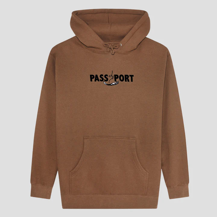 PASS~PORT ~ FEATHERWEIGHT EMBROIDERRY HOODIE * SADDLE *