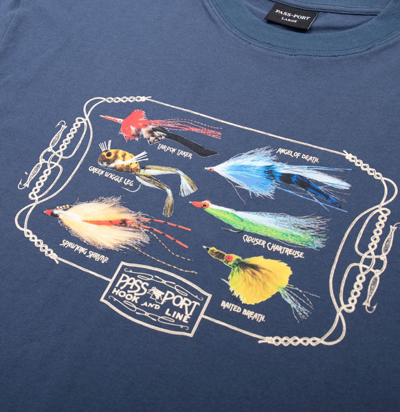 PASSPORT ~ LURES TEE *Harbour Blue*