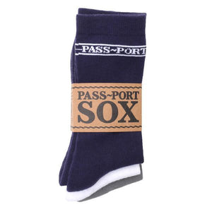 PASSPORT ~ Hi Sox 3 Pack  *NAVY/WHITE/GREY*