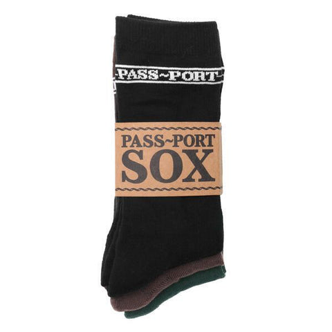 PASSPORT ~ Hi Sox 3 Pack   * BLACK/CHOCOLATE/FOREST*