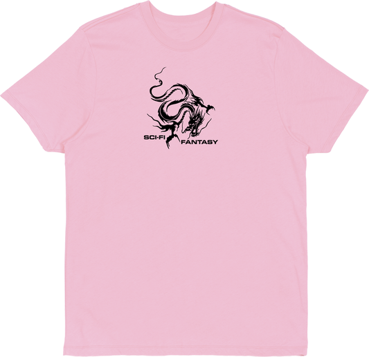 Sci-Fi Fantasy Dragon T-Shirt * Light Pink *