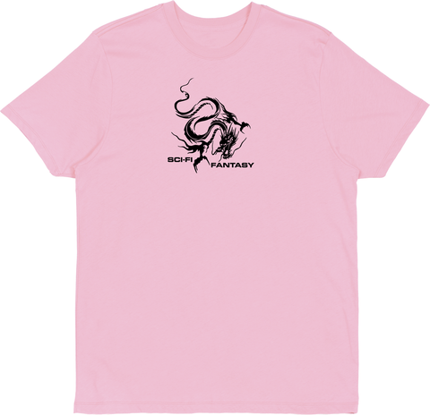 Sci-Fi Fantasy Dragon T-Shirt * Light Pink *