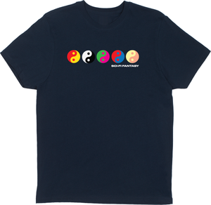 Sci-Fi Fantasy Yin Yang T-Shirt * Navy *