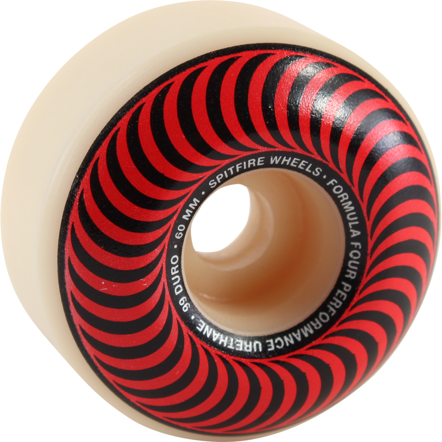 SPITFIRE F4 99a CLASSIC SWIRL 60mm WHT W/RED