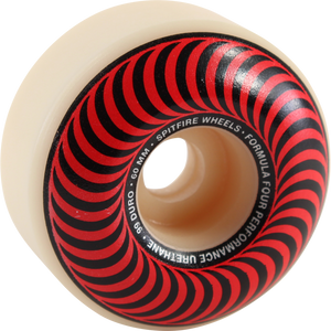 SPITFIRE F4 99a CLASSIC SWIRL 60mm WHT W/RED