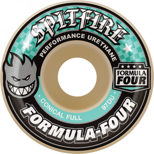 SPITFIRE F4 97a CONICAL FULL 56mm WHT W/TURQ