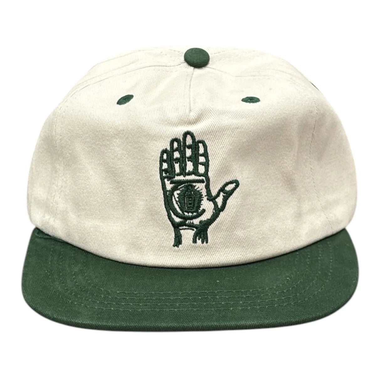 Theories ~ Hand Of Theories Short Brim Hat (Pearl/Green)