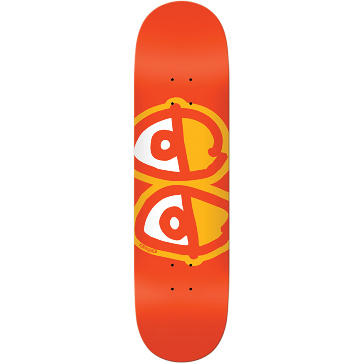 Krooked  Eyes Orange Deck - 8.25"
