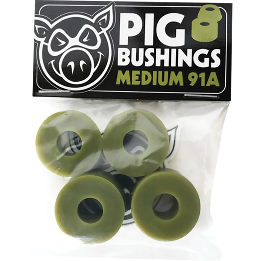 PIG BUSHINGS 91a MEDIUM OLIVE GREEN 2pr