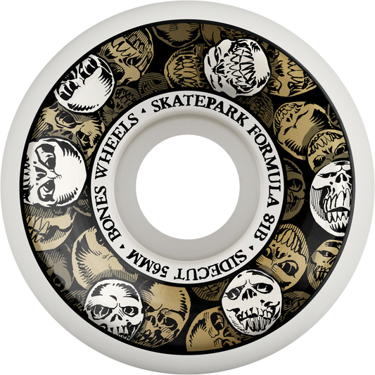 BONES SPF P5 SIDECUT SKULLS 56MM 81B WHT/GOLD