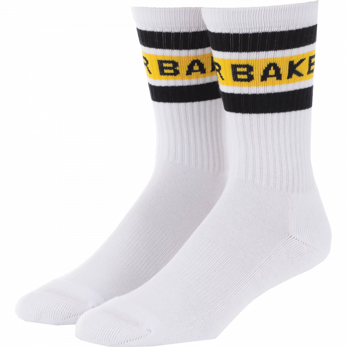 BAKER YELLOW STRIPE CREW SOCKS