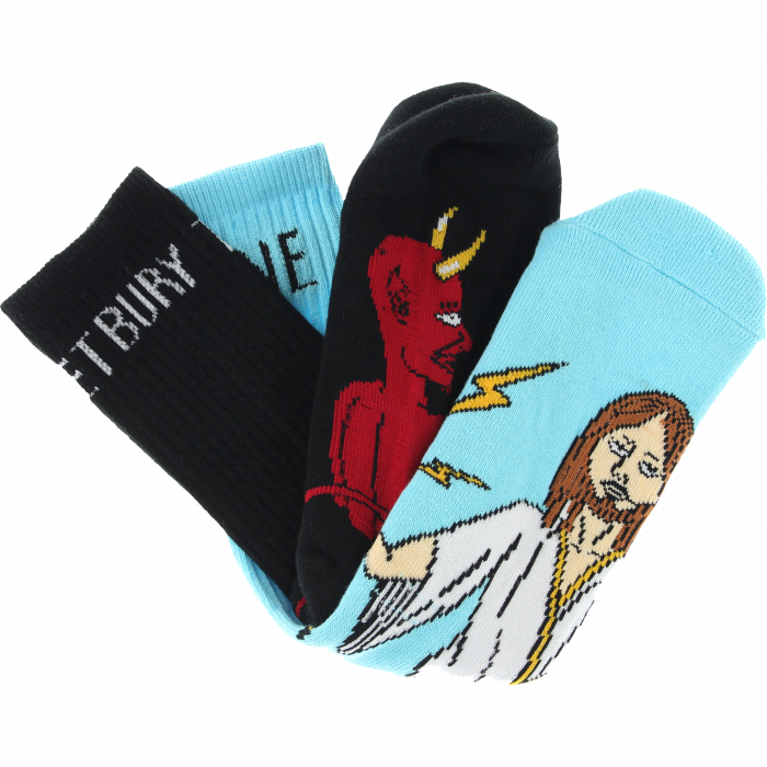 TOY MACHINE BURY THE HATCHET CREW SOCKS BLK/BLU