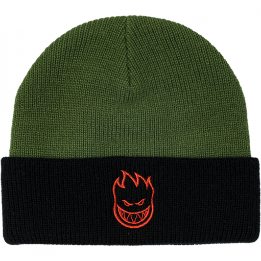 SPITFIRE BIGHEAD CUFF BEANIE OLIVE/BLACK/RED