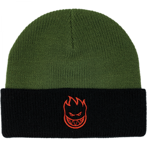 SPITFIRE BIGHEAD CUFF BEANIE OLIVE/BLACK/RED