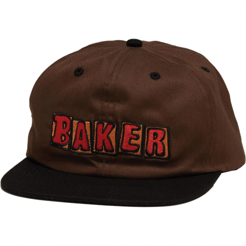 BAKER CRUMB HAT ADJ-BROWN/BLK