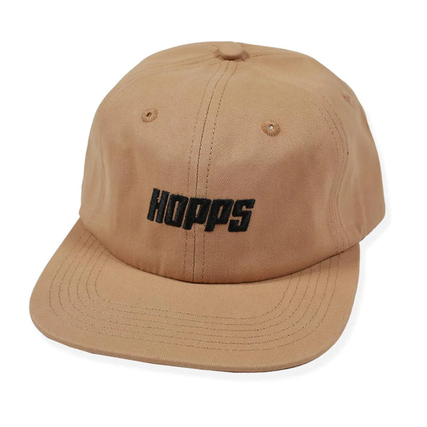 HOPPS SKATEBOARDS ~ BIGHOPPS 6 PANEL Strapback Hat Khaki