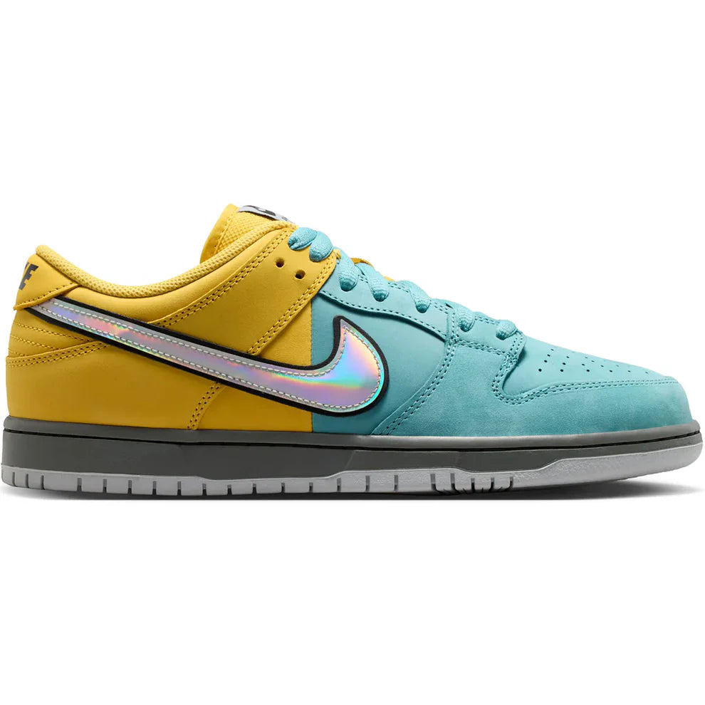 Nike SB Dunk Low Pro Skate Shoes Color: Lightening/wolf Grey-denim Turq Style: IR1888-700 Footwear