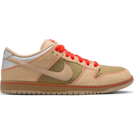 Nike SB Dunk Low Pro Skate Shoes Color: Canvas/vachetta Tan-parachute Beige