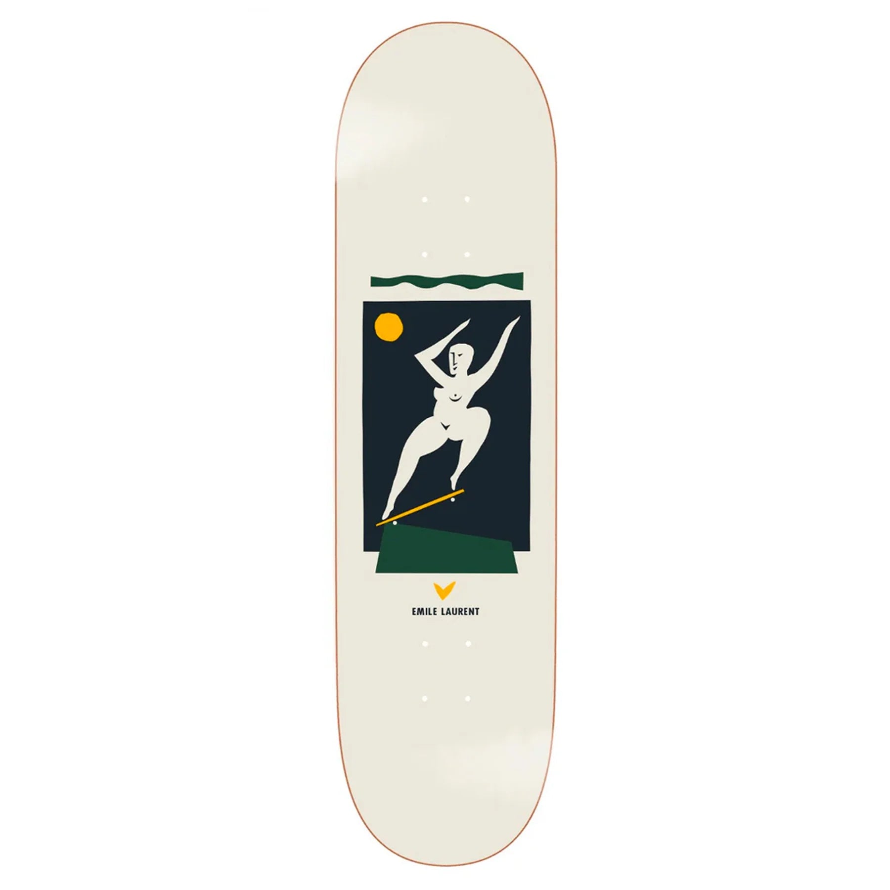 Polar Skate Co. Emile Laurent Crooks Deck Cream 8.375"