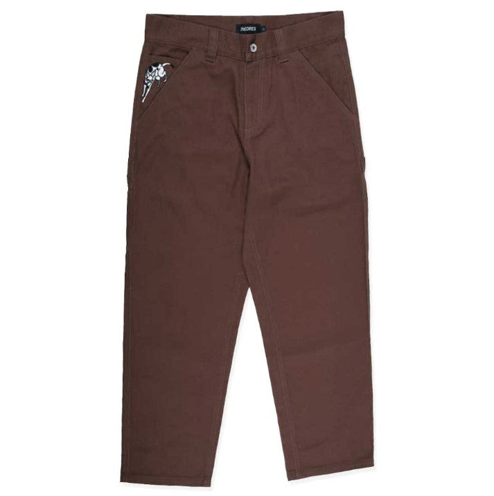 THEORIES ~ CARPENTER PANTS PIANO TRAP TWILL *DARK BROWN*