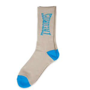 THEORIES BRAND ~ PUNCHOUT Sock Cream / Blue