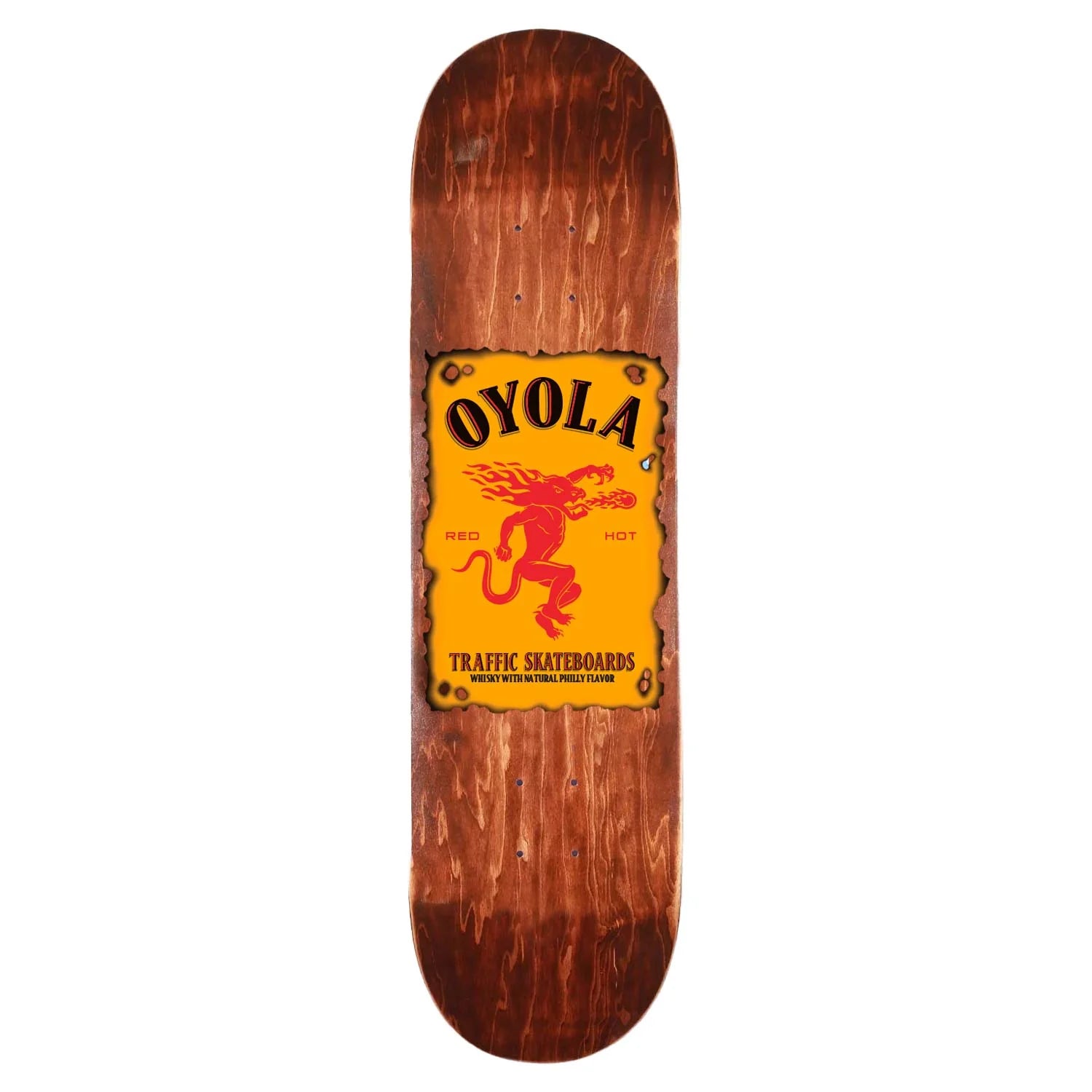 Traffic Skateboards Ricky Oyola Fireball Skateboard Deck 8.125