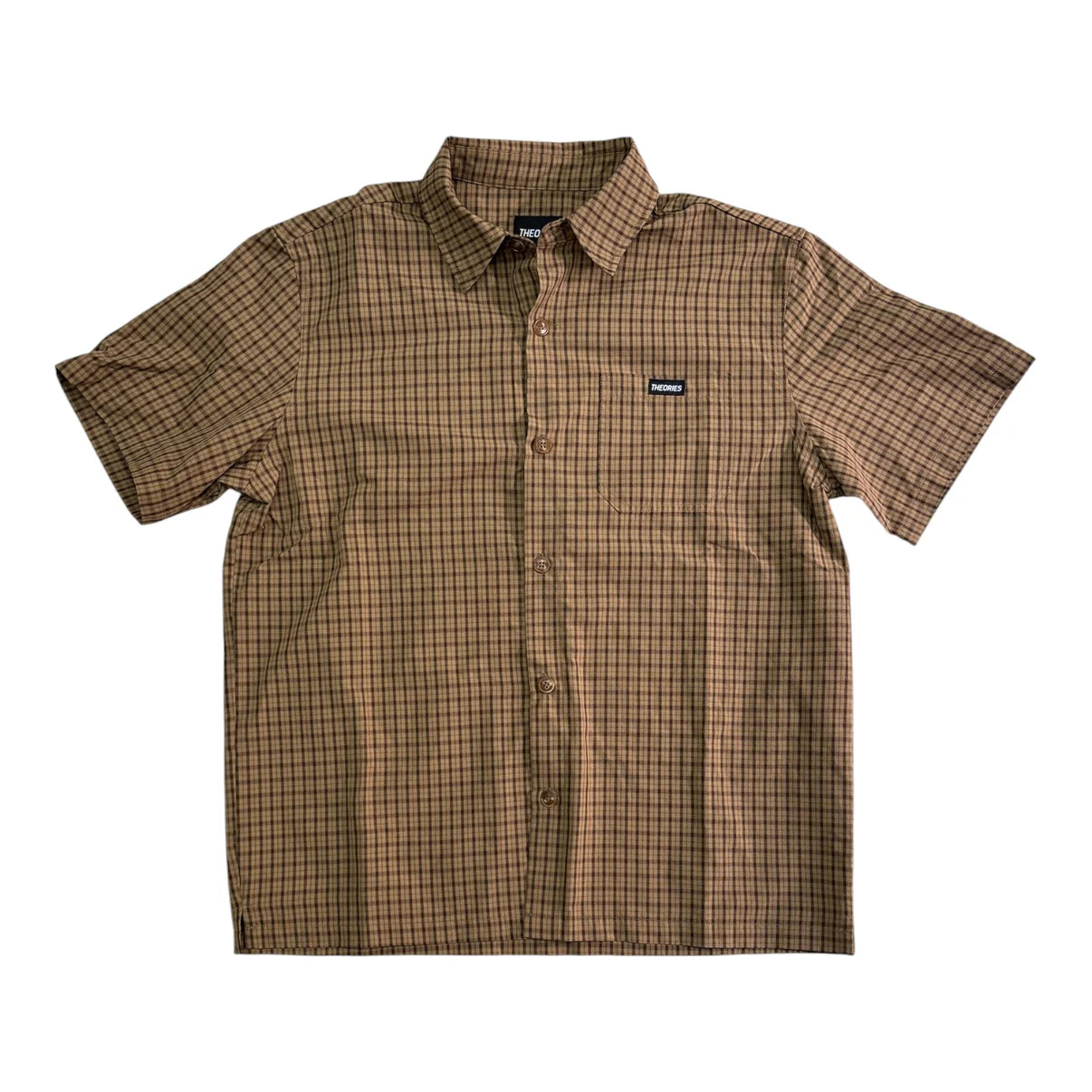 Theories ~ Avignon Flannel Button Up (Caramel)
