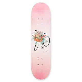 SKATEBOARD CAFE ~ FLOWER BASKET DECK (PINK) 8.25