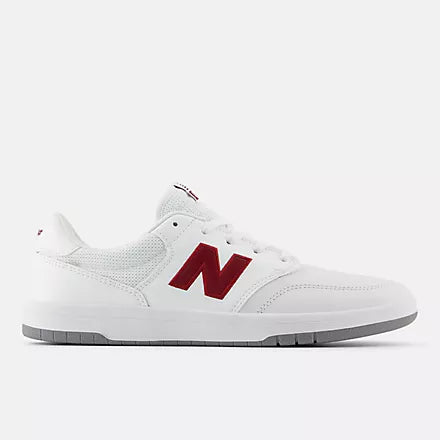 NB Numeric 425 * WHITE W/ BURGUNDY*