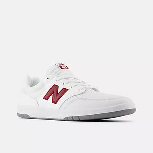 NB Numeric 425 * WHITE W/ BURGUNDY*