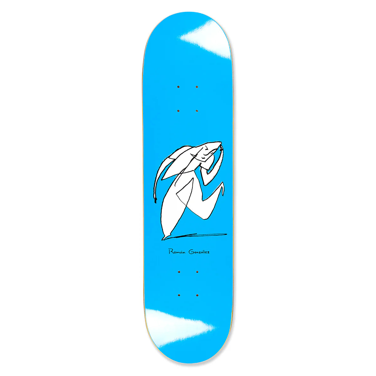 POLAR SKATE CO. POLAR ROMAN GONZALEZ STAY IN MOTION BLUE SKATE DECK - 8.125"